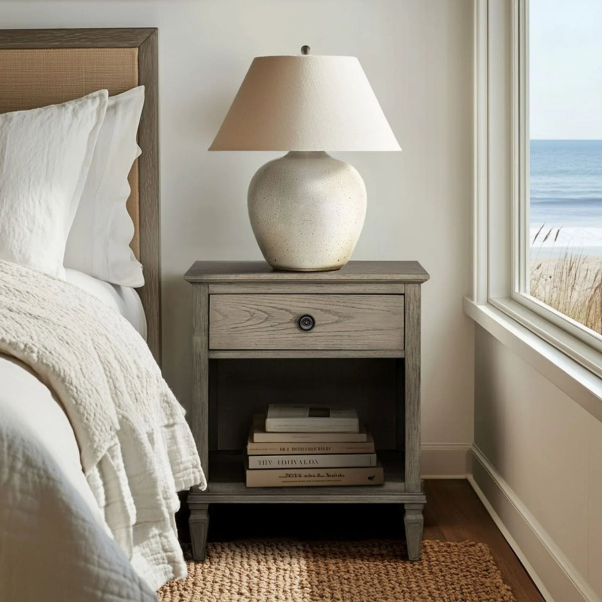 Victoria - Nightstand With Open Storage - Furniture Home Direct