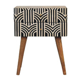 Edessa Bone Inlay Bedside - Furniture Home Direct