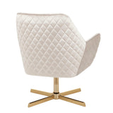 Diana - Contemporary Lounge Chair - Gold / Cream - Furniture Home Direct