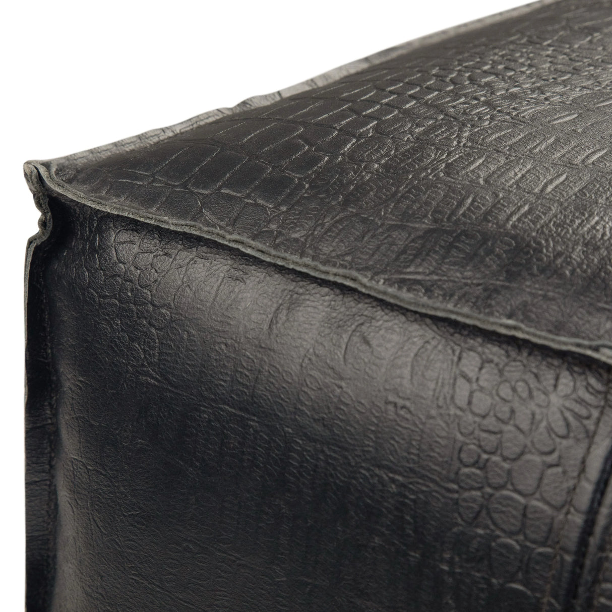 Bowen - Square Pouf - Black - Furniture Home Direct