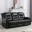 3 Seater Home Theater Recliner Manual Recliner Chair With Two Built-In Cup Holders For Living Room - Furniture Home Direct