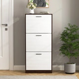 Modern Freestanding Shoe Storage Cabinet With 3 Flip Drawers - Furniture Home Direct