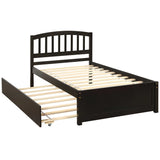 Platform Bed Wood Bed Frame With Trundle - Furniture Home Direct