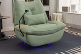 270 Swivel Glider Recliner Chair, Power Recliner Rocking Chair, USB Port Charge For Nursery Chair With Atmosphere Lamp For Living Room Bedroom Apartment - Furniture Home Direct