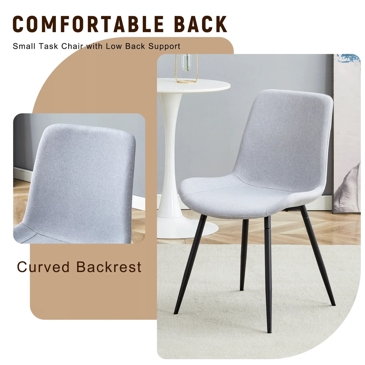 Dining Set With Wooden Table And Eight Chairs Light Gray - Furniture Home Direct