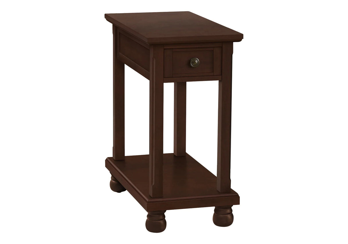 Accent End Table, Storage Drawer, Traditional - Espresso - Furniture Home Direct
