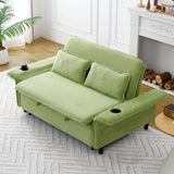 Modern Fabric Multi-Functional Sofa Bed With Adjustable Armrests And Backrests - Furniture Home Direct
