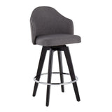 Ahoy - Contemporary Fixed Height Counter Stool With Round Footrest (Set of 2) - Furniture Home Direct