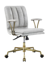 Damir - Vintage Top Grain Leather Office Chair - Antique White / Vintage - Furniture Home Direct