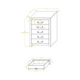 Monica - Chest With Spacious Drawers Bar Handles - Dark Oak - Furniture Home Direct