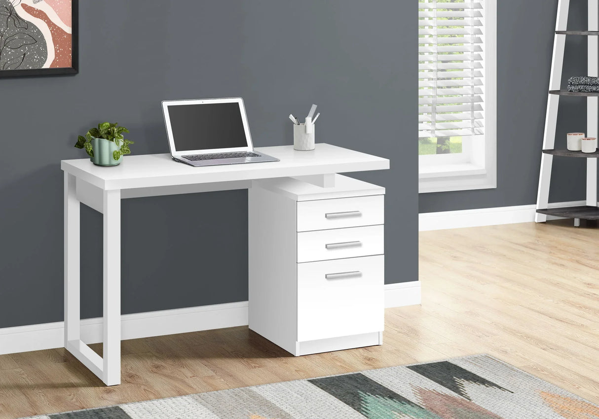 Computer Desk For Home Office Laptop, Left, Right Set - Up, Storage Drawers - Furniture Home Direct