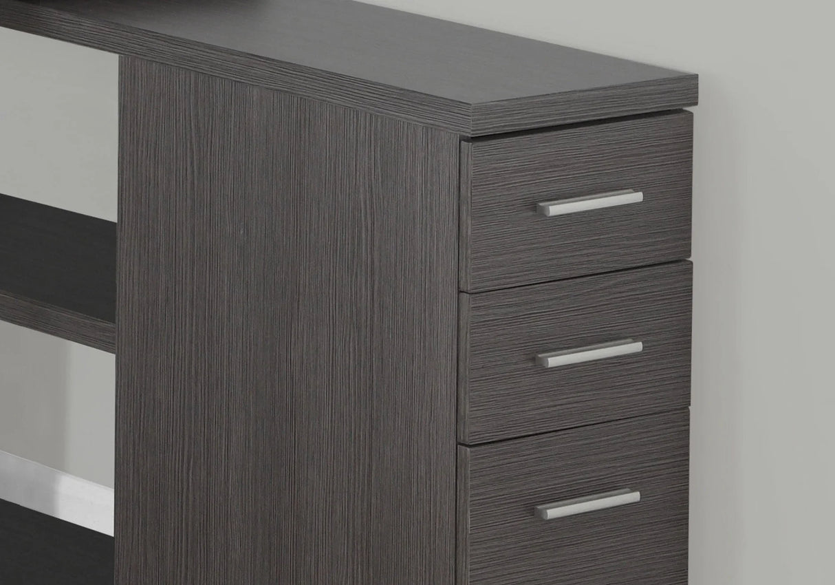 Computer Desk, Home Office, Corner, Left, Right Set - Up, Storage Drawers, L Shape, Laptop, And Contemporary & Modern - Furniture Home Direct