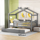 Creativity House Bed With Twin Size Trundle - Furniture Home Direct