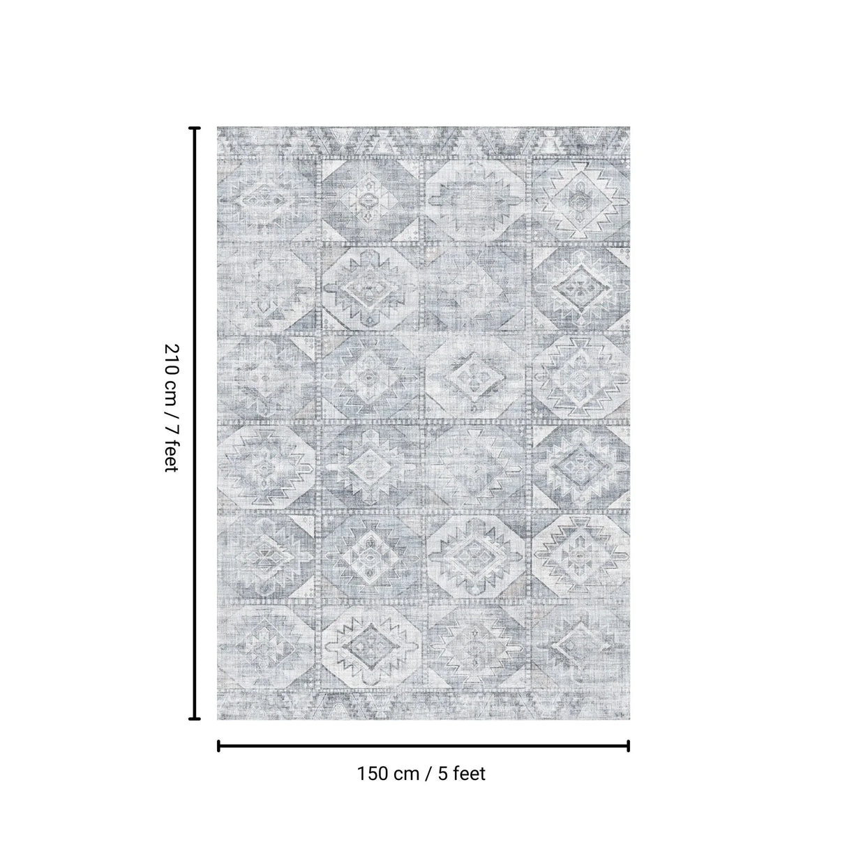 Toucan - Washable Non - Slip Area Rug - Silver - Furniture Home Direct