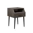Contemporary Angled Nightstand - Slate Gray - Furniture Home Direct