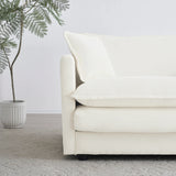 Chenille 2 Piece Living Room Set - White - Furniture Home Direct