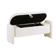 Ottoman Oval Storage Bench, 3D Lamb Fleece Bench With Large Storage Space For The Living Room, Entryway And Bedroom - Furniture Home Direct