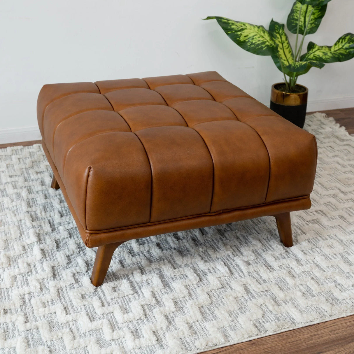 Addison - Square Upholstered Ottoman - Furniture Home Direct