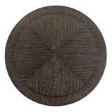 Dining Set Round Table Upholstered Chairs Seats Six Brown - Furniture Home Direct