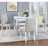 Dining Table Set With Crystal Decoration And Upholstered Chairs - Furniture Home Direct