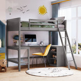 Loft Bed With Shelves With Desk - Furniture Home Direct