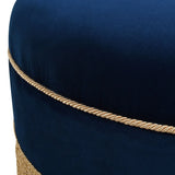 Yolanda - Round Upholstered Accent Ottoman - Furniture Home Direct