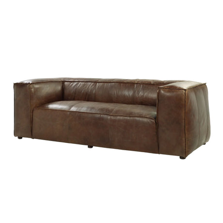 Brancaster - Grain Leather Sofa - Brown - Furniture Home Direct