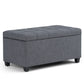 Sienna - Upholstered Storage Ottoman Bench - Furniture Home Direct