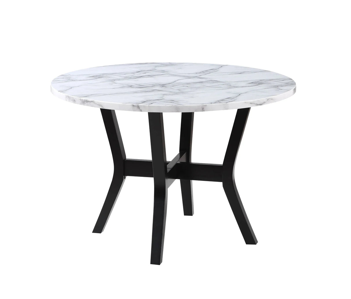 Kusa - 5 Piece Pack Dining Set With Engineering Stone Top - Black - Furniture Home Direct