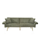 Luxury Corduroy Foldable Double Sofa Bed With Folding Armrests - Furniture Home Direct