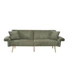 Luxury Corduroy Foldable Double Sofa Bed With Folding Armrests - Furniture Home Direct