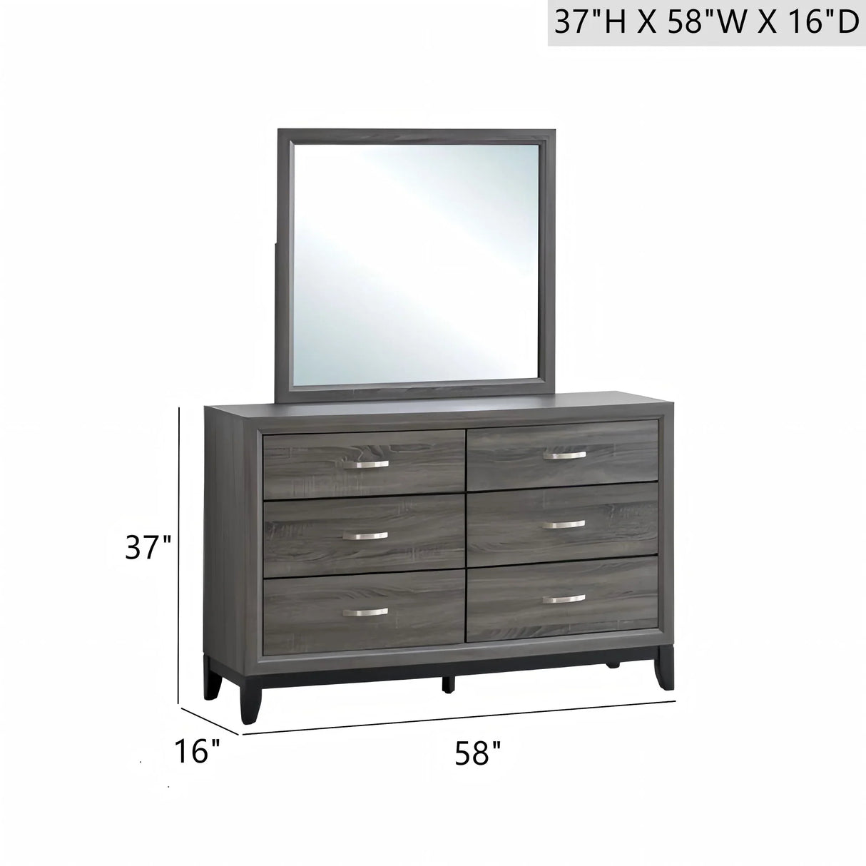 Glasgow - Dresser With 6 Drawers - Furniture Home Direct