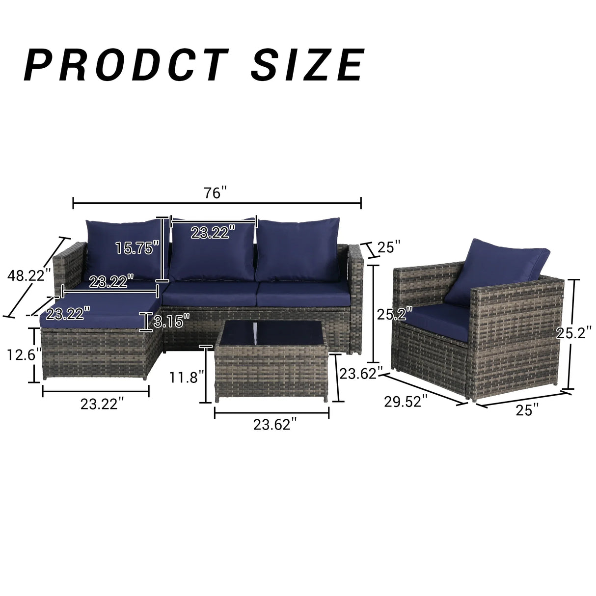 6 Piece Outdoor Patio Set - Furniture Home Direct