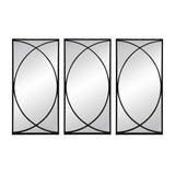Rectangular Wall Mirrors With Frame, Home Decor For Living Room Bedroom Entryway - Black - Furniture Home Direct