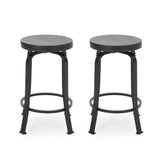 Modern Industrial Counter Stool Set With Swivel Function