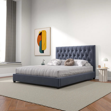 Donald - Mid-Century Modern Upholstered Platform Bed - Furniture Home Direct