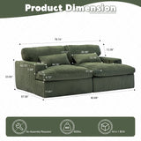 Double Chaise Lounge Chair, Oversized Upholstered Sleeper Cloud Couch - Furniture Home Direct