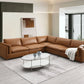 Brighton - Top Grain Leather Modular Sectional - Brown - Furniture Home Direct