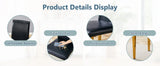 Dining Chairs Four Modern PU Leather Gold Legs Black - Furniture Home Direct