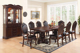 Dining Set Table And 8 Chairs, Traditional Rubberwood Brown - Furniture Home Direct