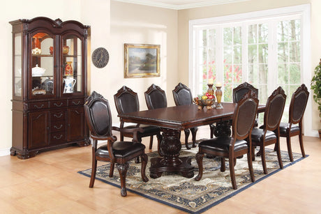 Dining Set Table And 8 Chairs, Traditional Rubberwood Brown - Furniture Home Direct