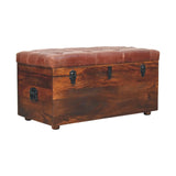 Buffalo - Leather Storage Trunk - Furniture Home Direct