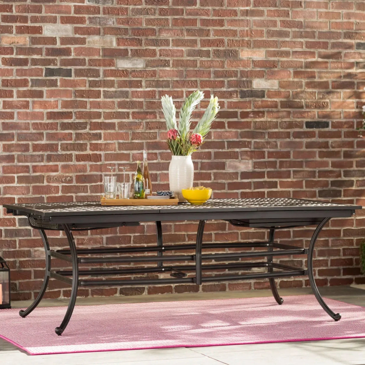 Rectangle Extension Table - Dark Lava Bronze - Furniture Home Direct