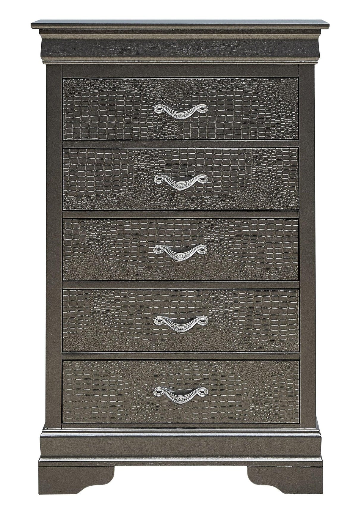 Sleek Transitional Chest - Metal Black - Furniture Home Direct
