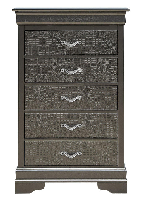 Sleek Transitional Chest - Metal Black - Furniture Home Direct