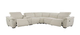 Sectional Sofa Boucle Power Reclining With Cupholder Beige - Furniture Home Direct