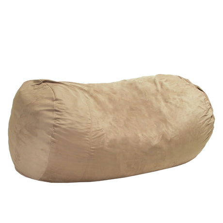 Jasper - Traditional Cylindrical Suede Bean Bag - Furniture Home Direct