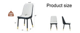 Dining Chairs Modern Two Tone Set of 4 White and Black - Furniture Home Direct