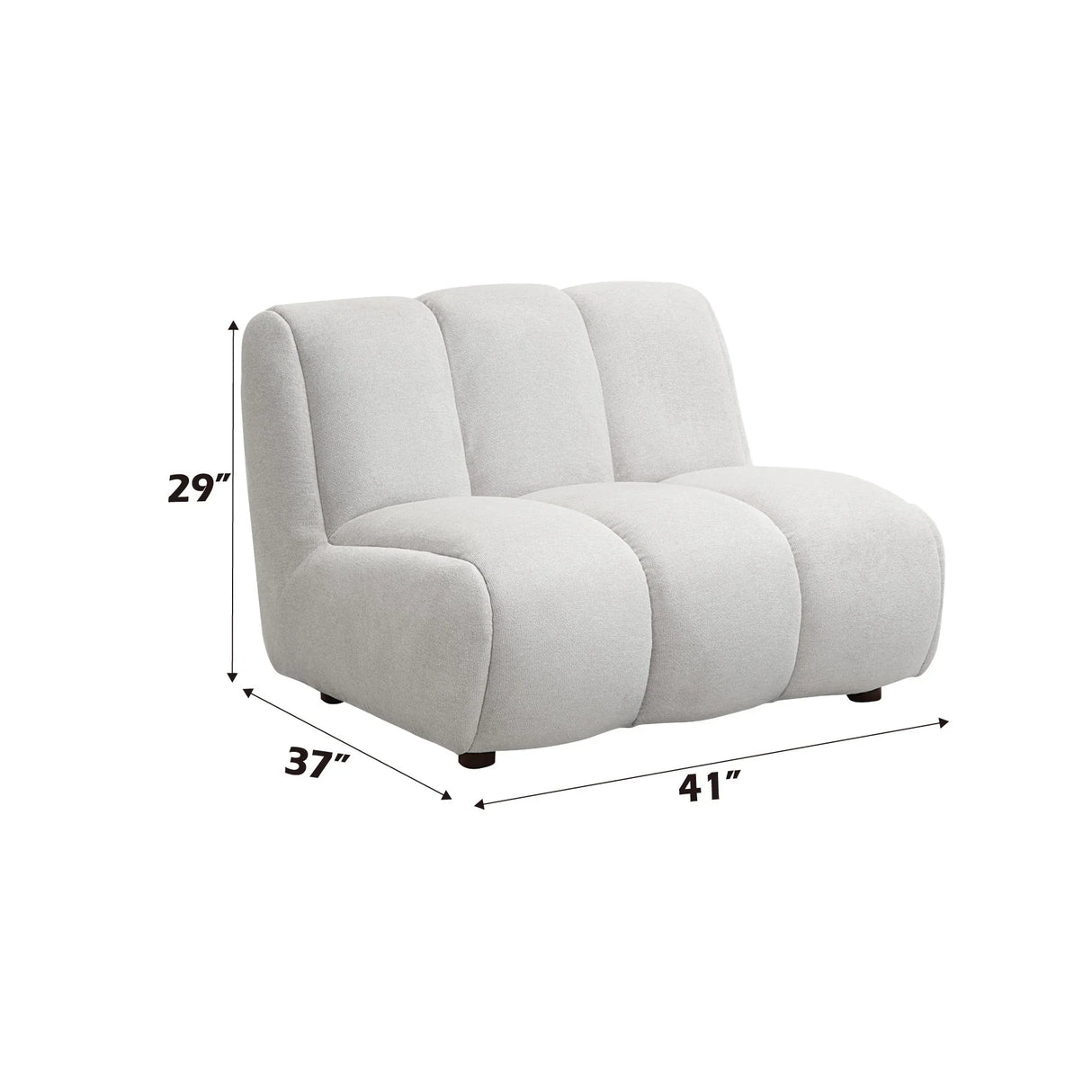 Manilla - Sectional Sofa With Chair - Ivory White - Furniture Home Direct
