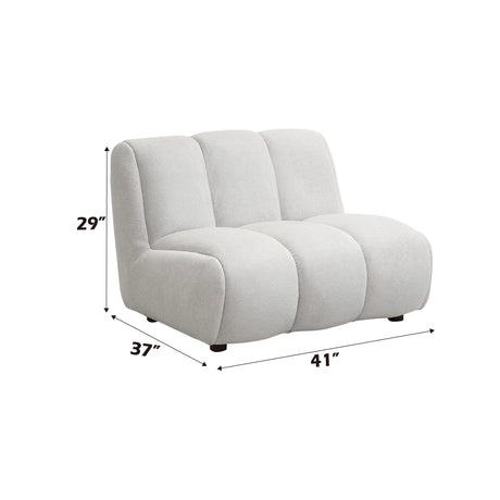 Manilla - Sectional Sofa With Chair - Ivory White - Furniture Home Direct